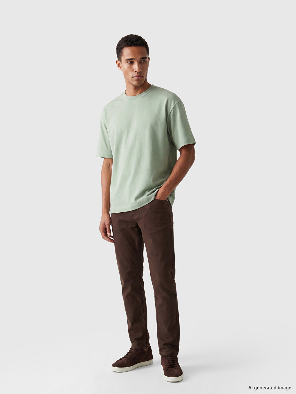 100% Cotton Loose Fit Basic Soft Touch T-Shirt-1