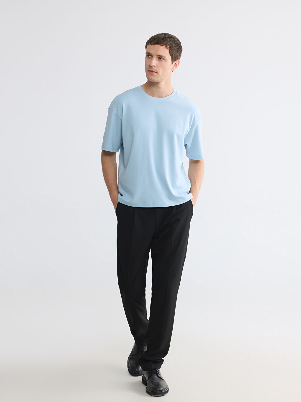 %100 Cotton Loose Fit Basic Soft Touch T-Shirt-1