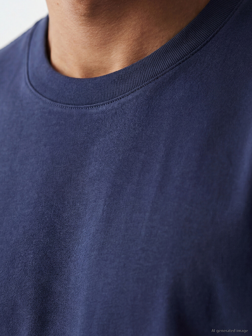 %100 Cotton Loose Fit Basic Soft Touch T-shirt-2