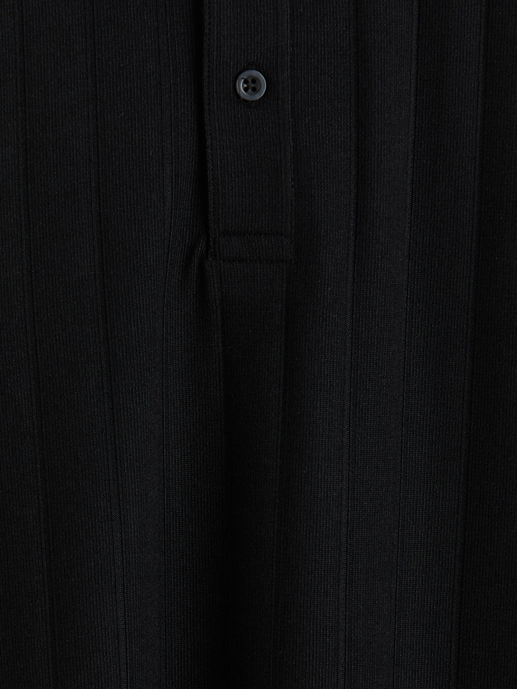 Siyah Polo Yaka Çizgili Erkek Tişört-2