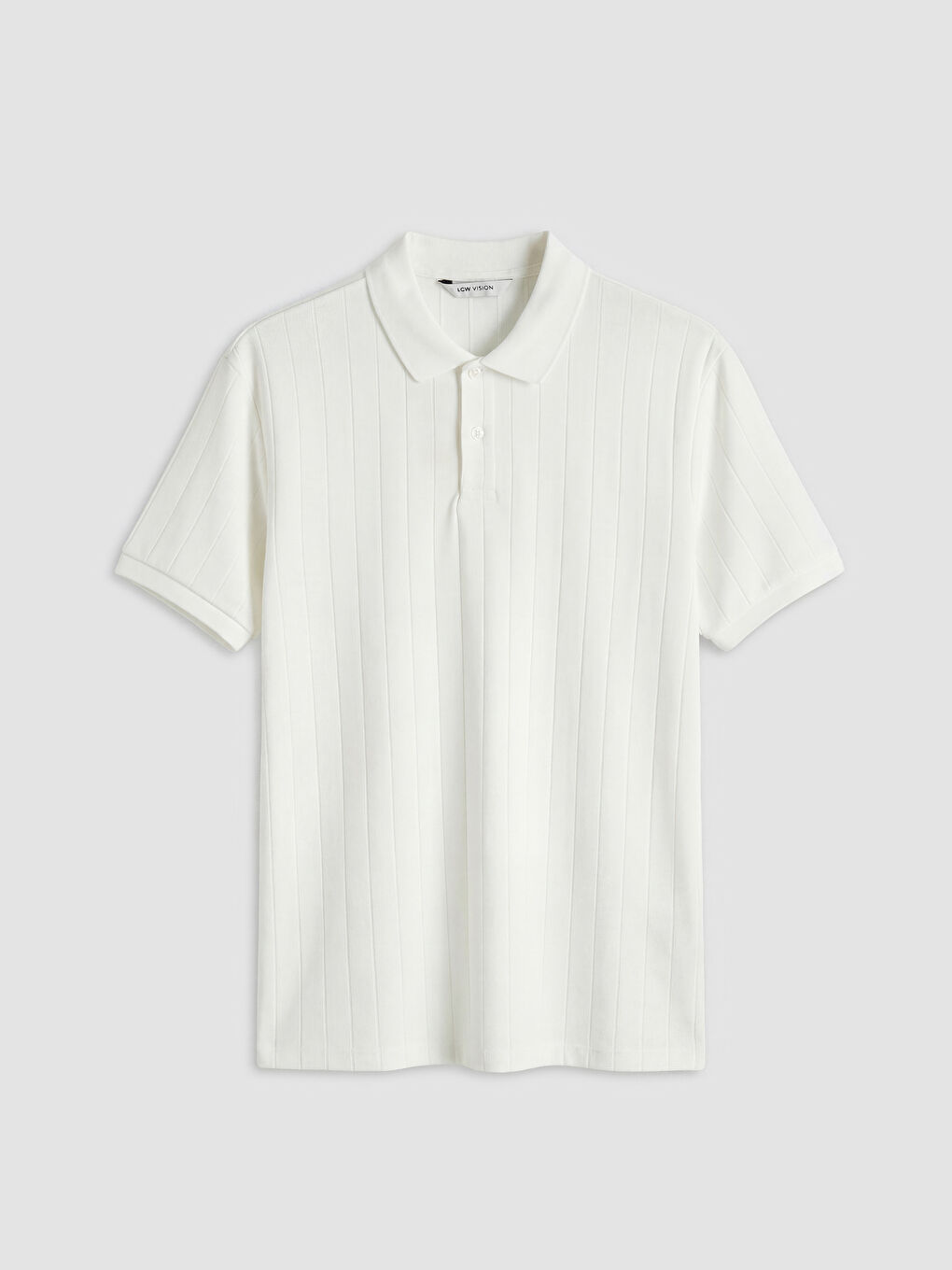 Ekru Polo Yaka Çizgili Erkek Tişört