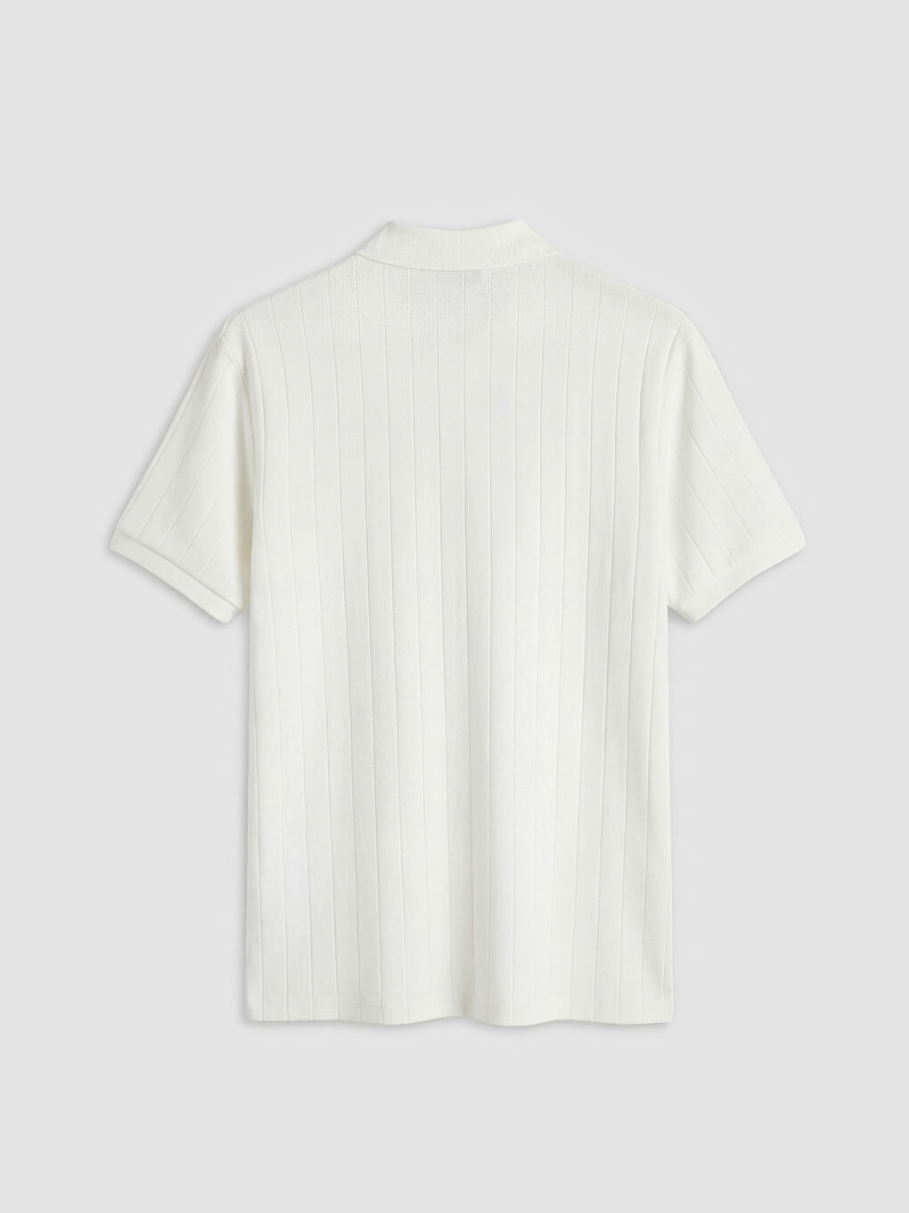 Ekru Polo Yaka Çizgili Erkek Tişört-1