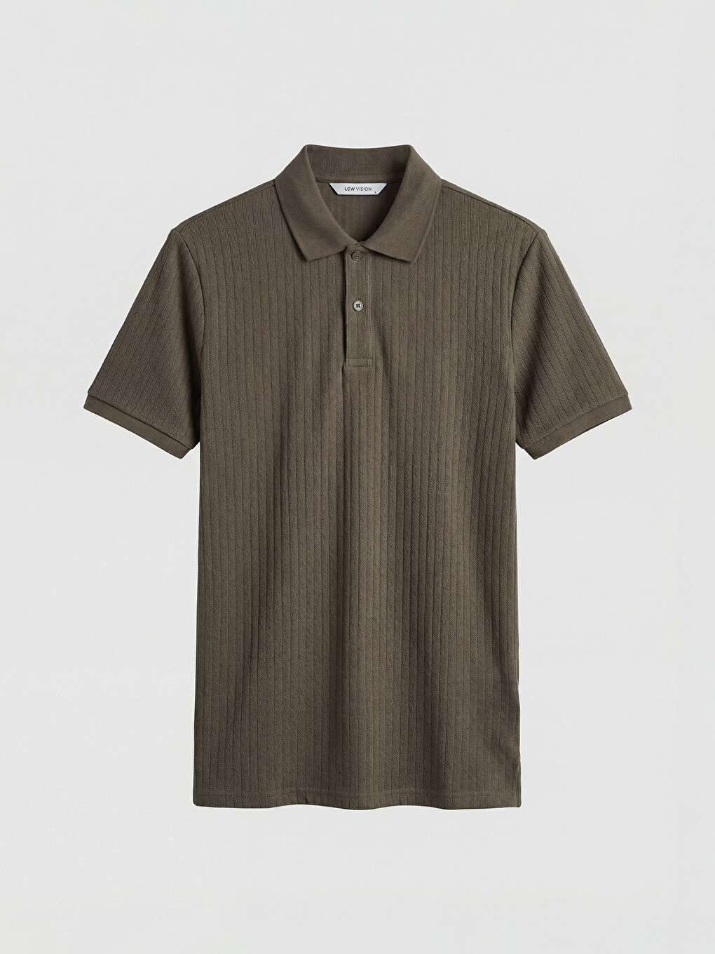 Kahverengi Polo Yaka Pike Erkek Tişört-4