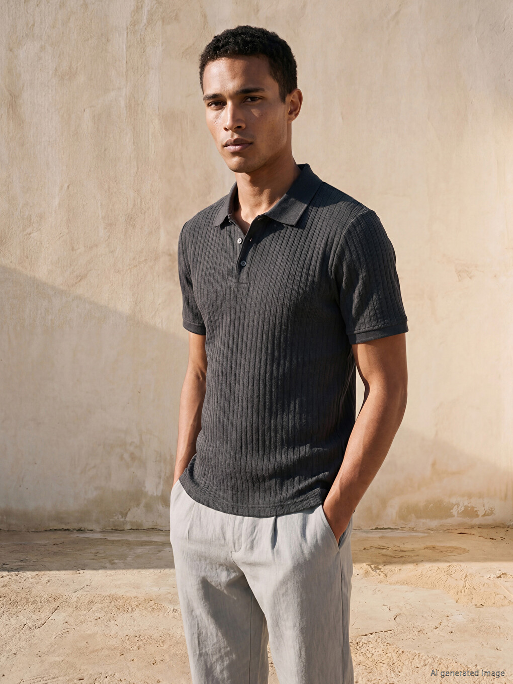 Polo Collar Pique Men's T-Shirt