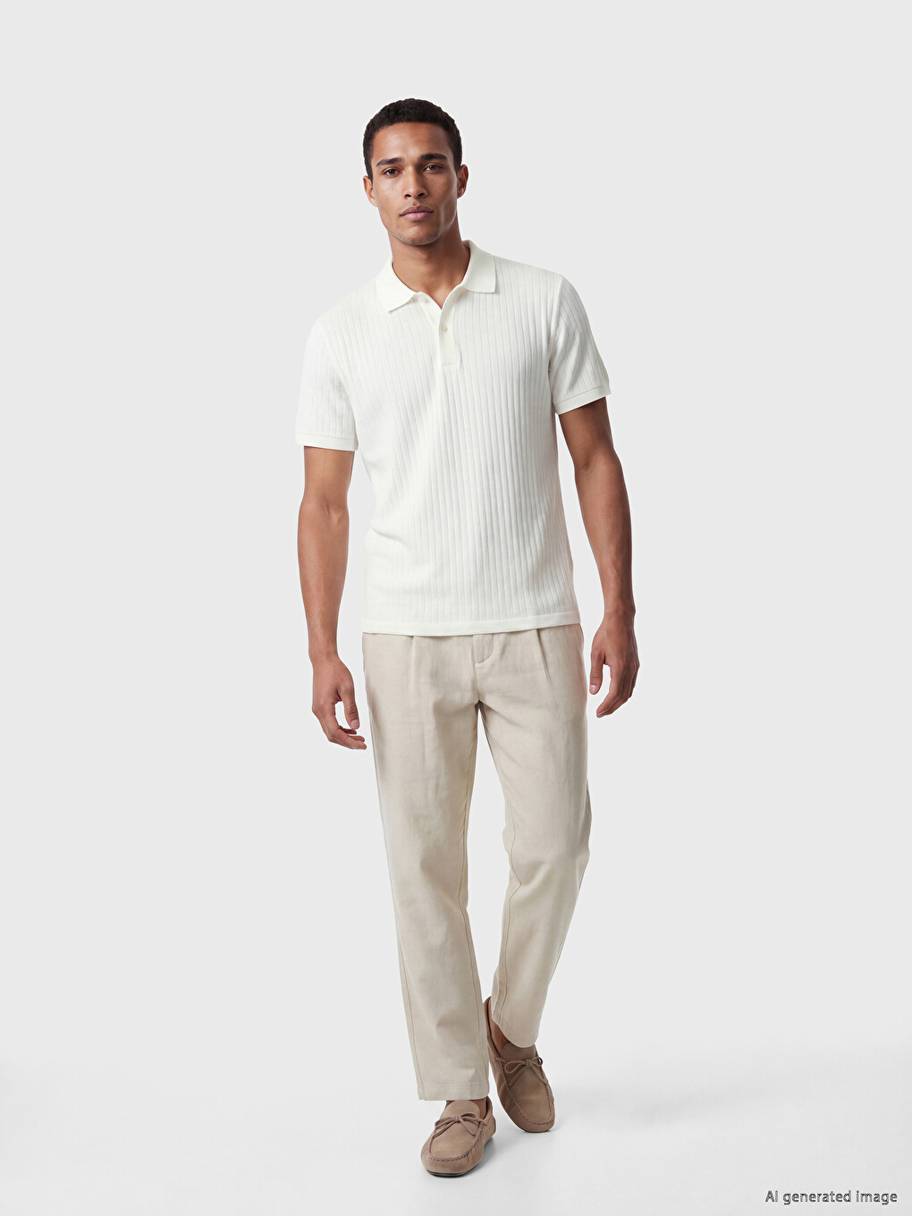 Polo Collar Pique Men's T-Shirt-2