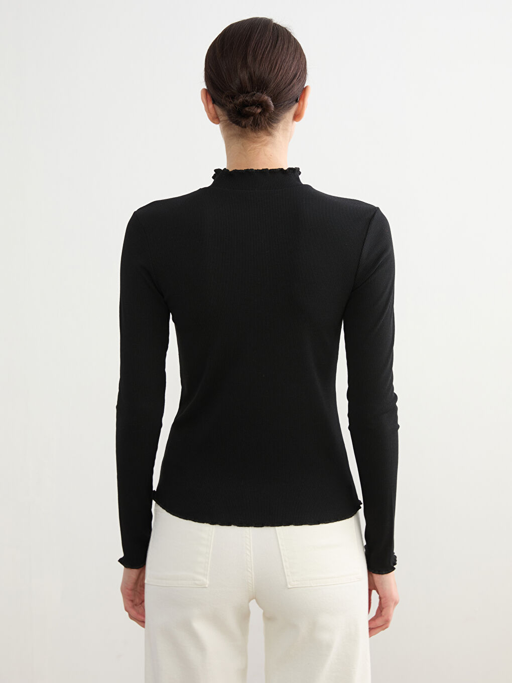 Ruffled High-Neck Women's Bodysuit-3