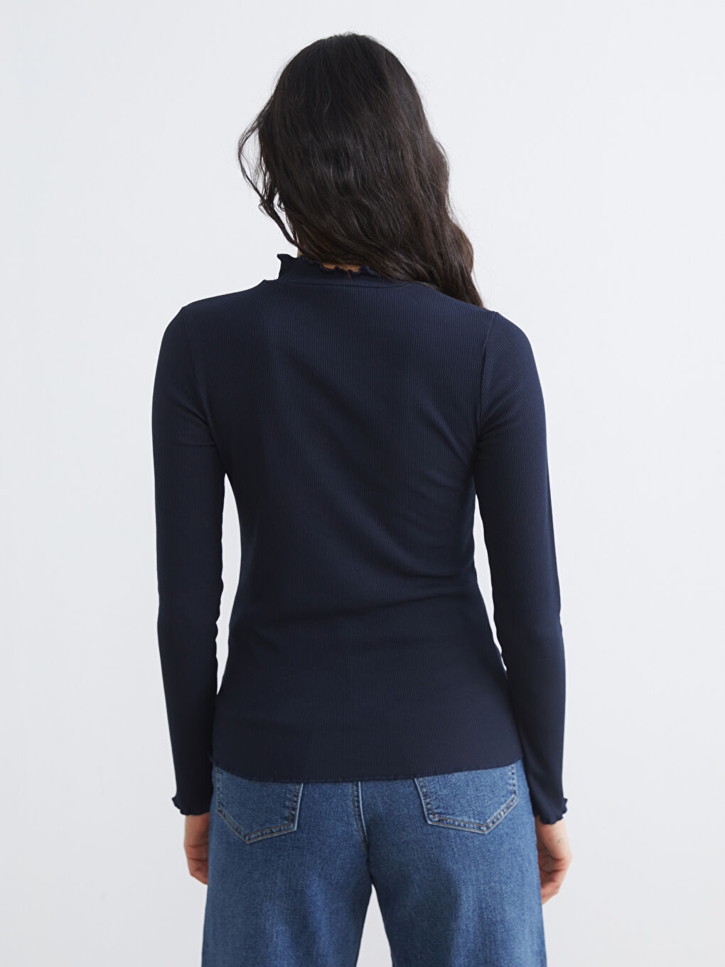 Ruffled High-Neck Women's Bodysuit-3