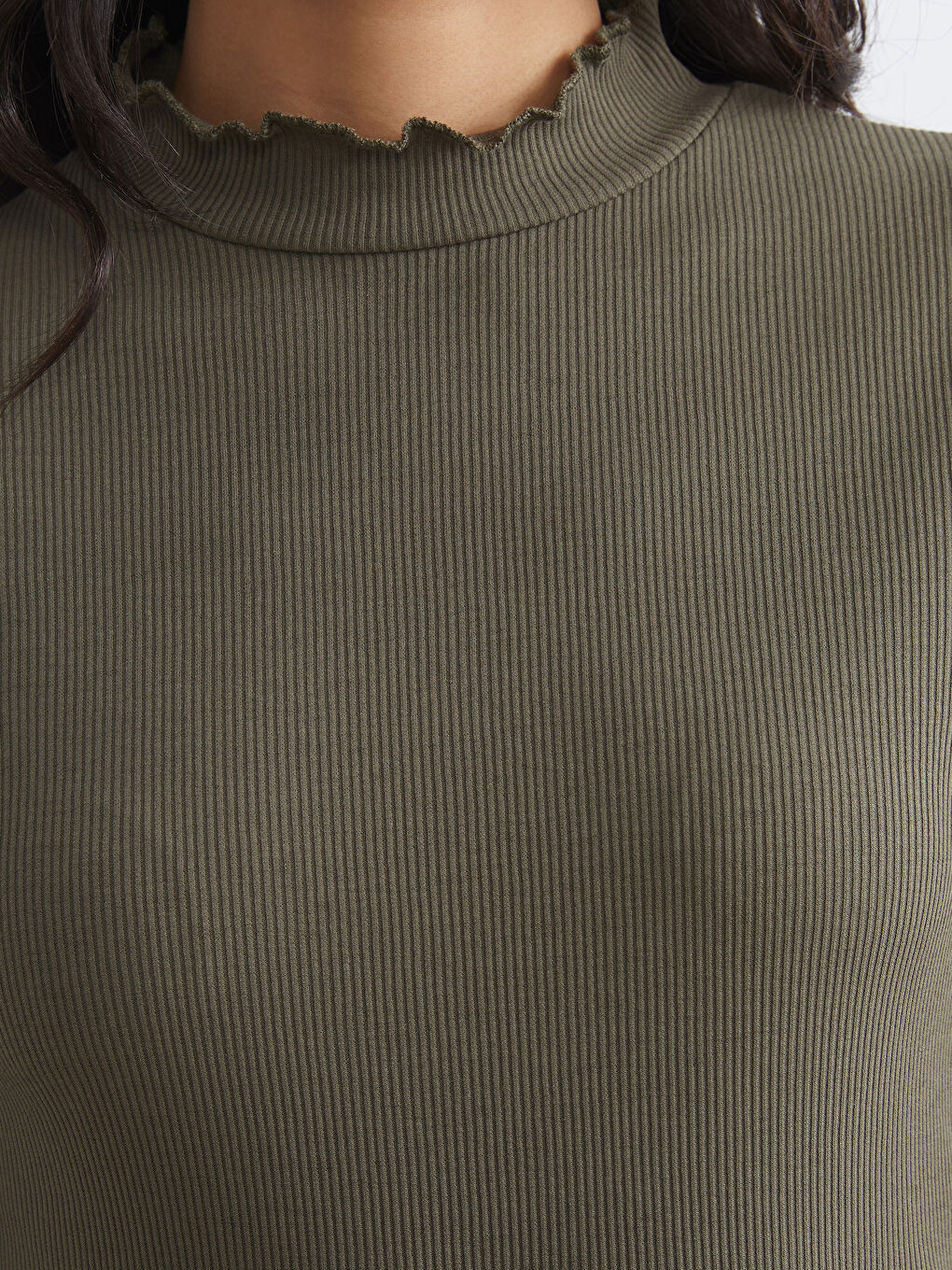 Ruffled High-Neck Women's Bodysuit-2