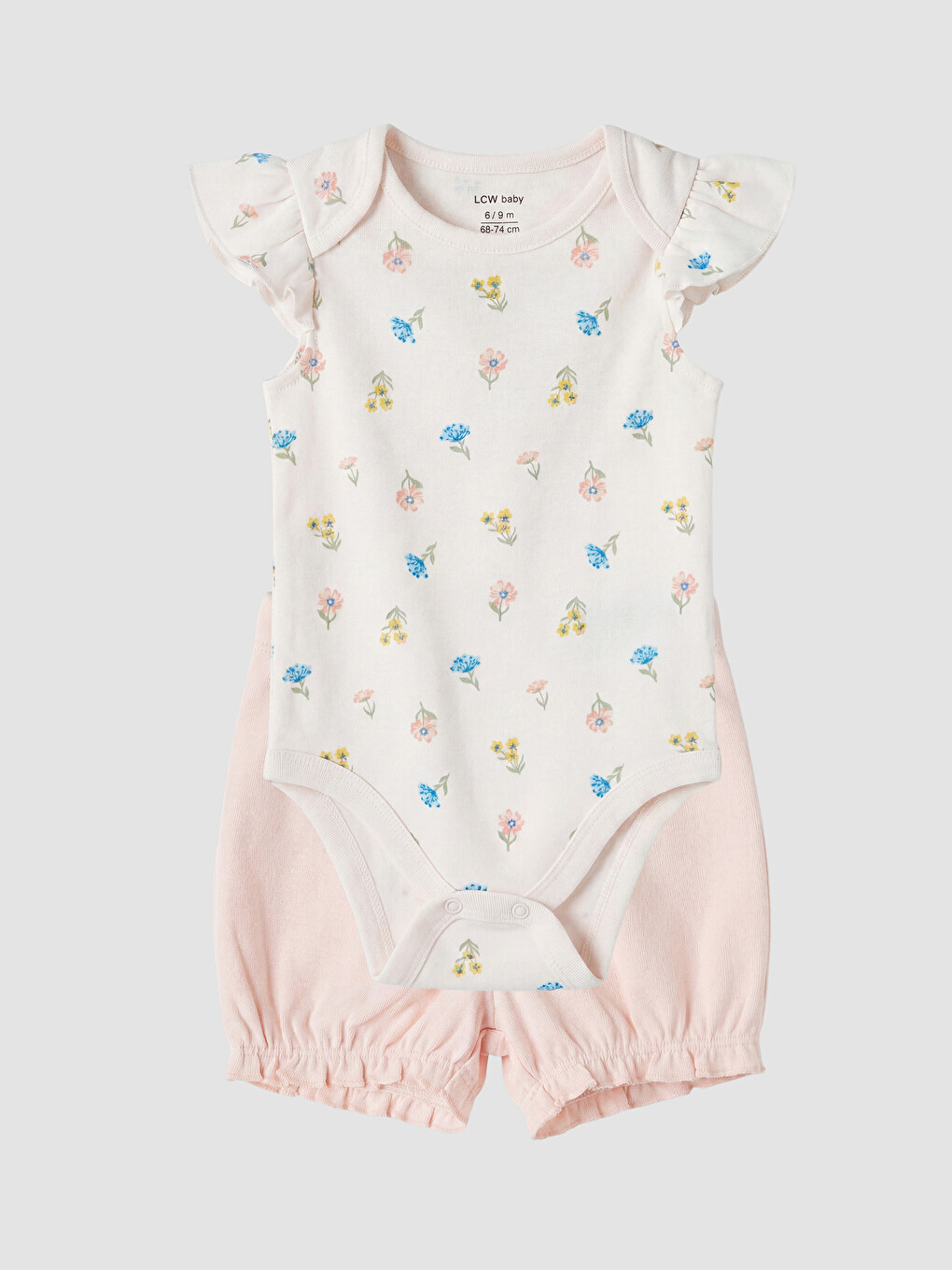 Body et Short Bébé Fille à Motif Floral