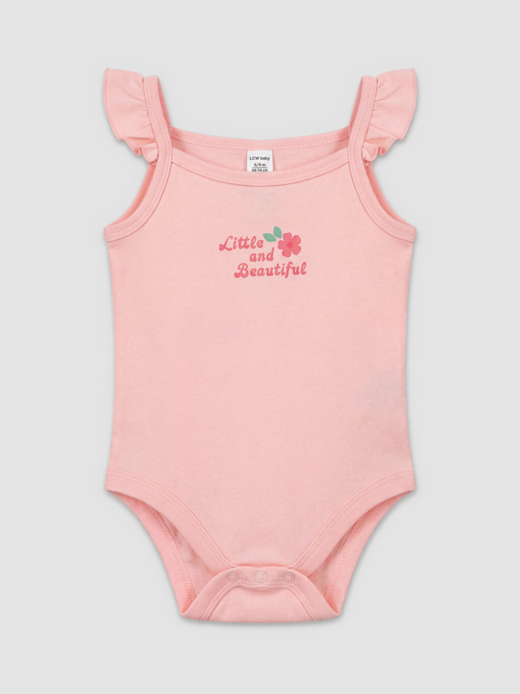 Pembe Çiçekli Kız Bebek Çıtçıtlı Body Ve Şort-2