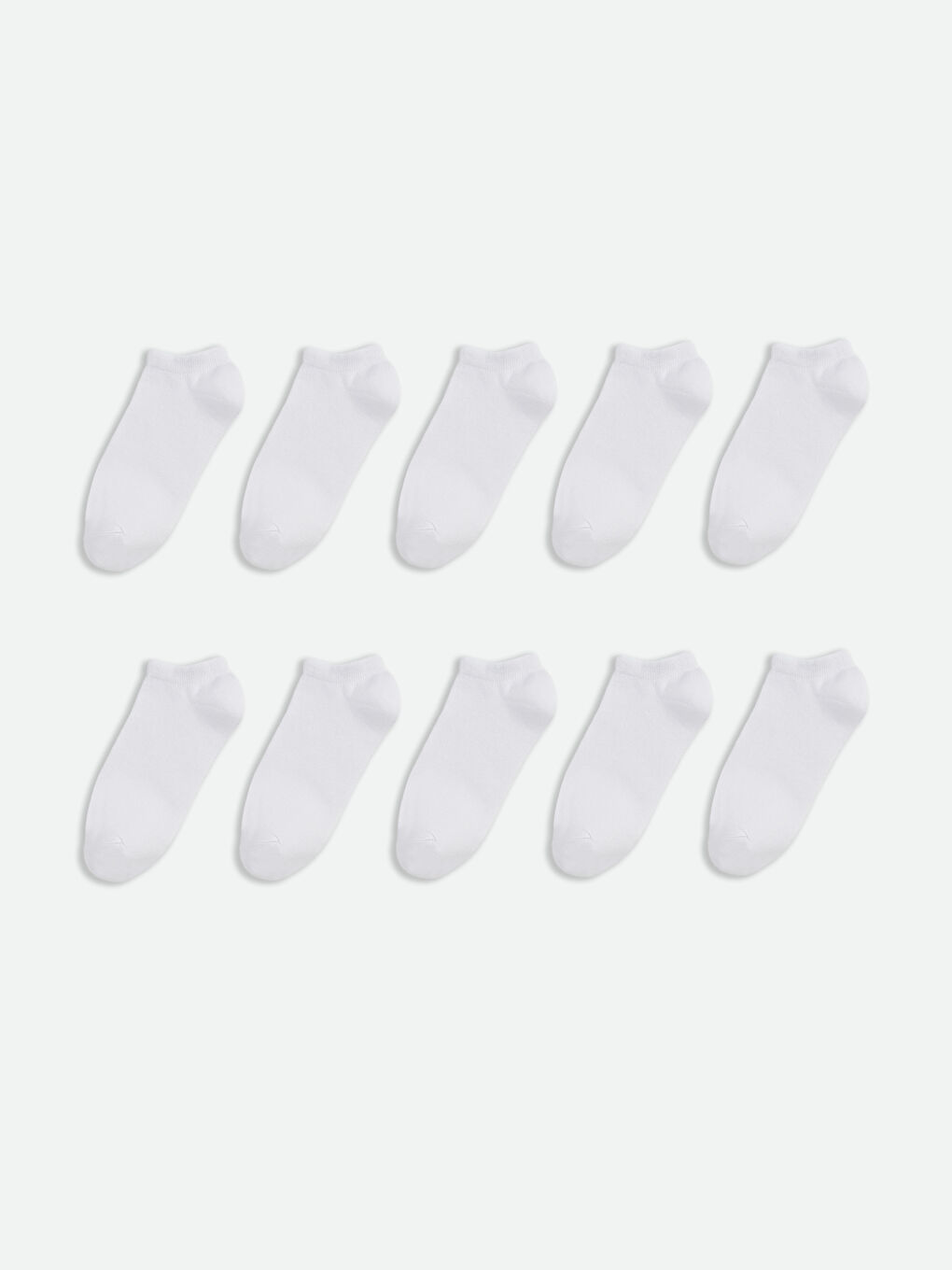 Beyaz Kadın Patik Çorap 10'lu