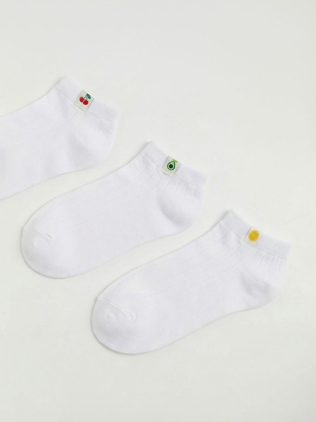 Женщины Белый Короткие носки-1