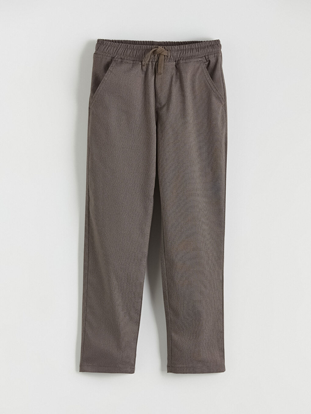 Bej Beli Lastikli Erkek Çocuk Pantolon