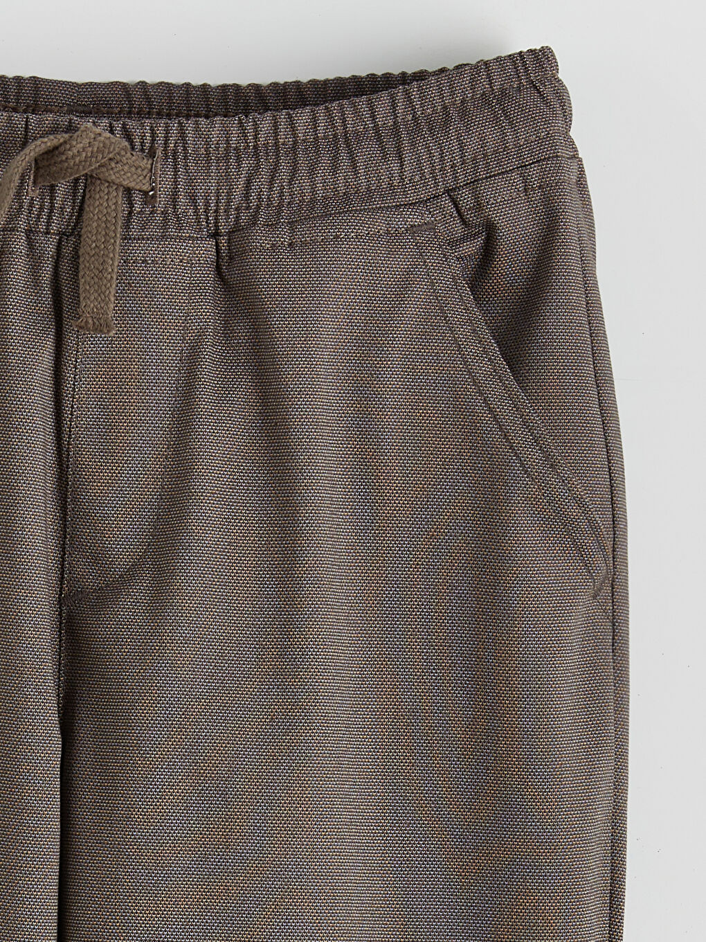 Bej Beli Lastikli Erkek Çocuk Pantolon-1