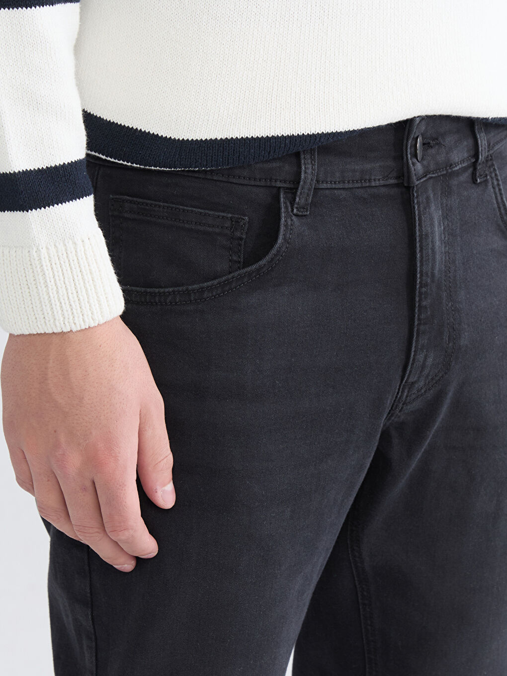 Siyah 750 Slim Fit Erkek Pantolon-2