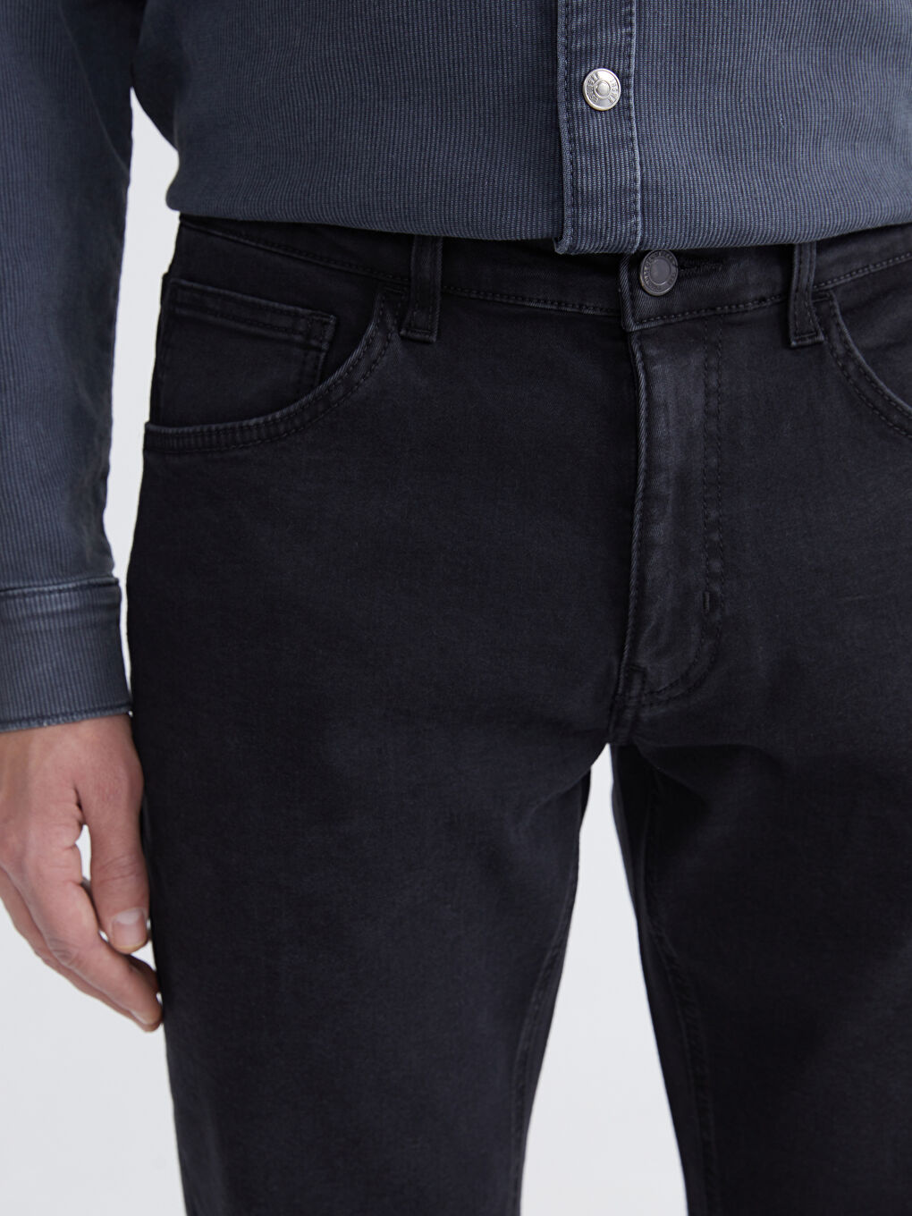 Siyah 750 Slim Fit Erkek Pantolon-2