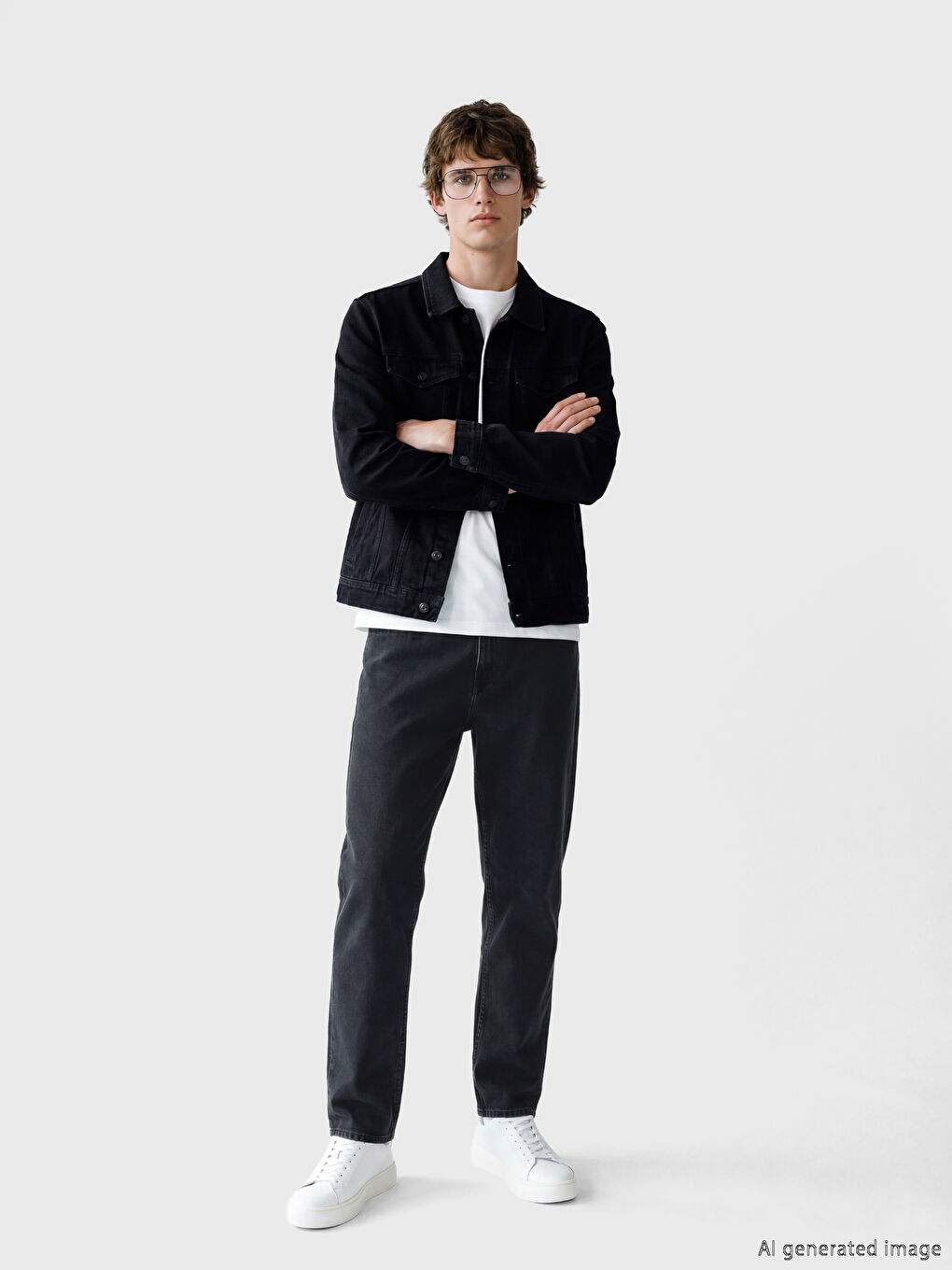 Gri 745 Baggy Fit Erkek Jean Pantolon