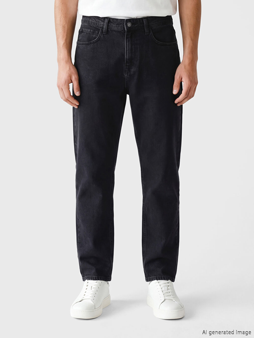 Gri 745 Baggy Fit Erkek Jean Pantolon-3