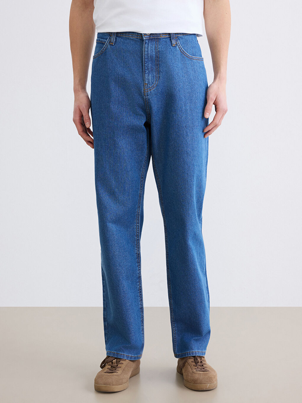 Mavi Baggy Fit Erkek Jean Pantolon-1