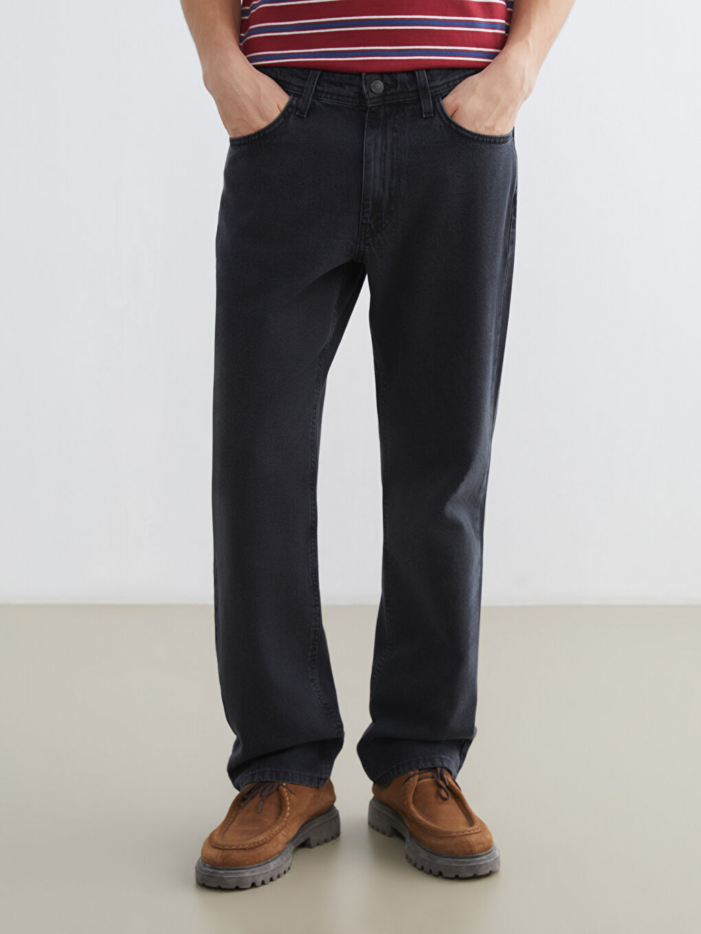 Gri 790 Relax Fit Erkek Jean Pantolon-1