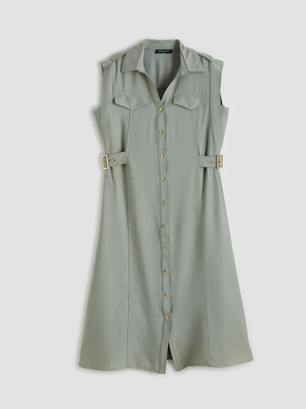 Robe de chemise VERT Femme-3