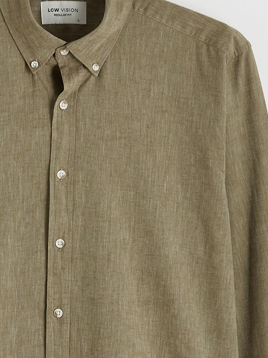 Regular Fit Linen-Look Men's Shirt-5