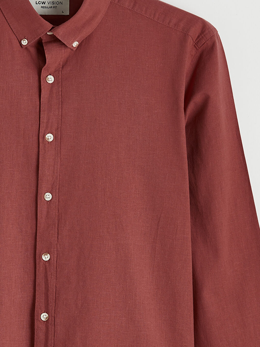 Regular Fit Linen Blend Men's Shirt-5