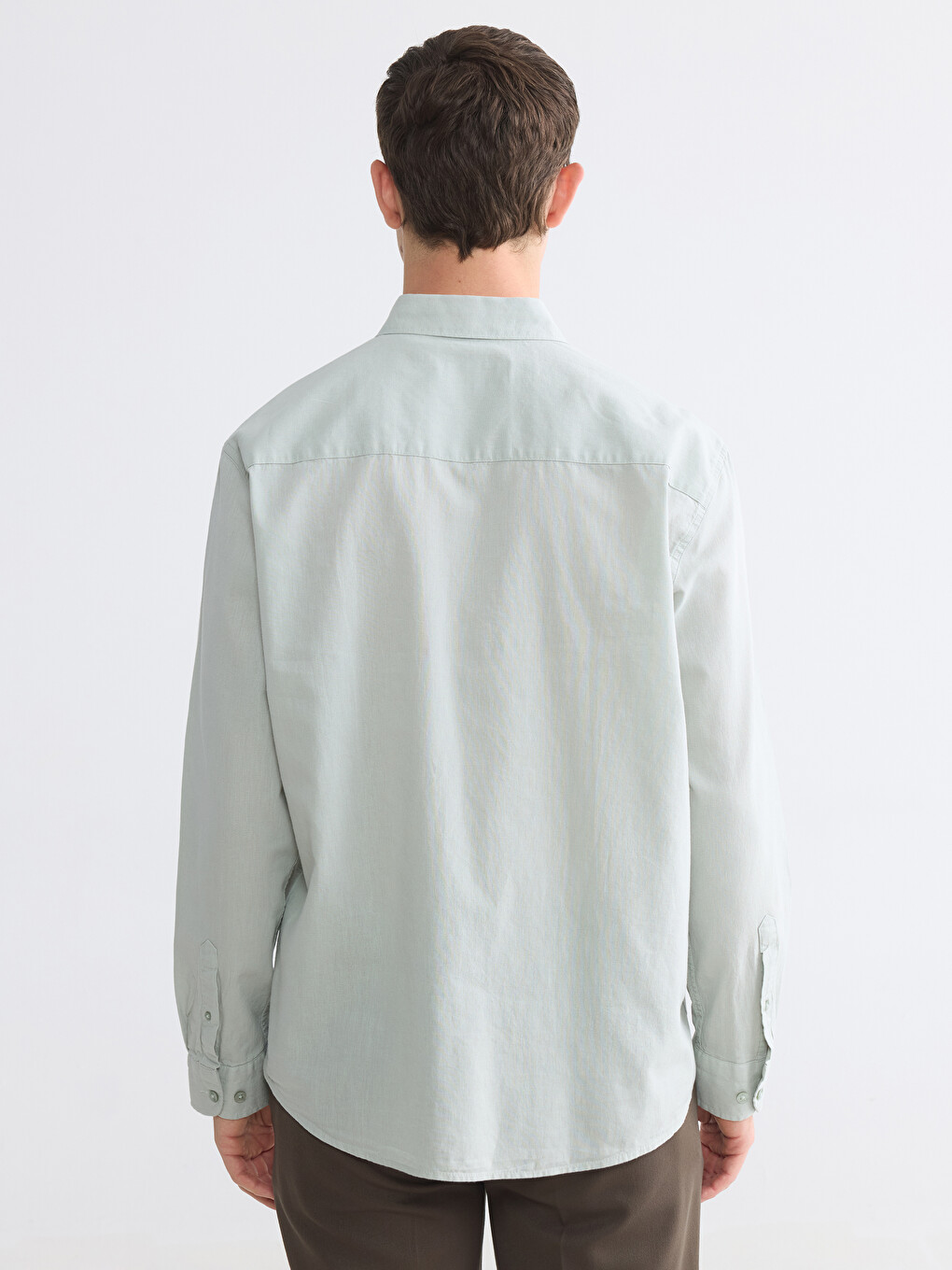 Regular Fit Linen Blend Men's Shirt-4