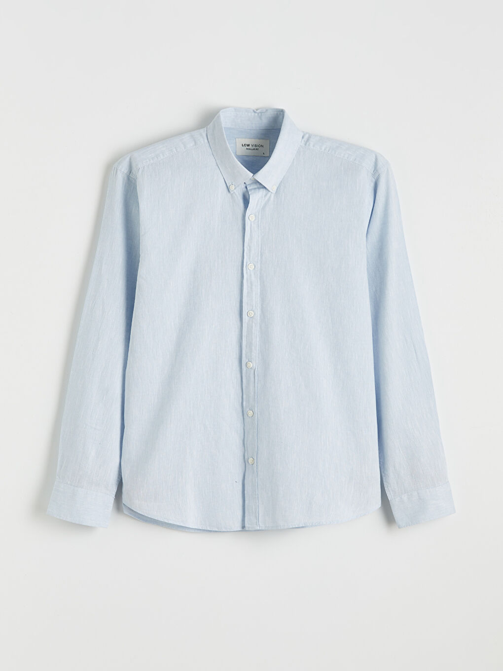 Regular Fit Linen-Look Men's Shirt-4