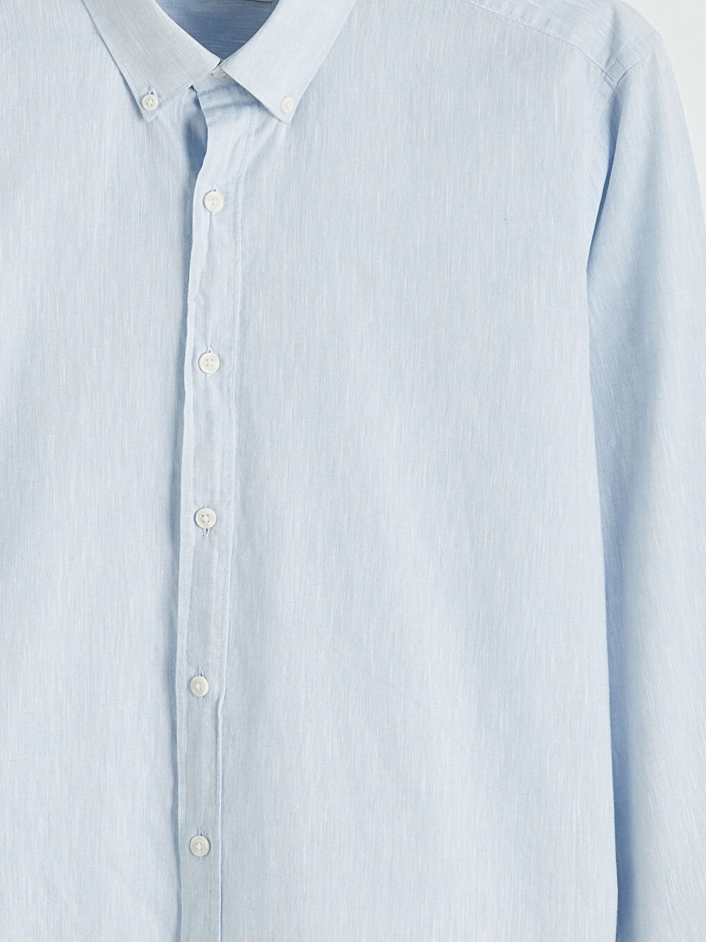 Regular Fit Linen-Look Men's Shirt-5