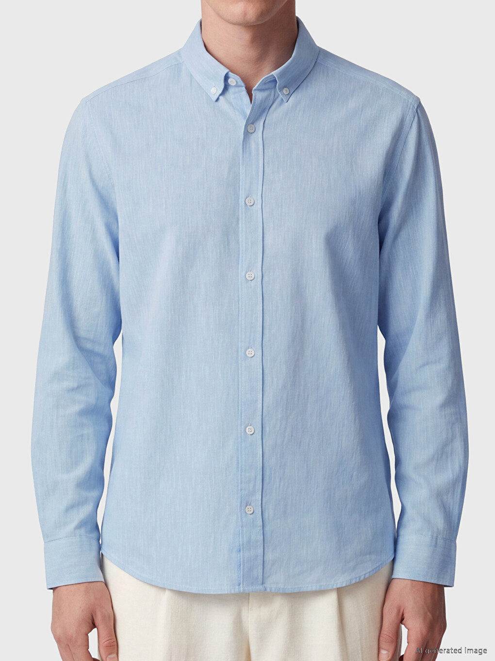 Regular Fit Linen Blend Men's Shirt-2