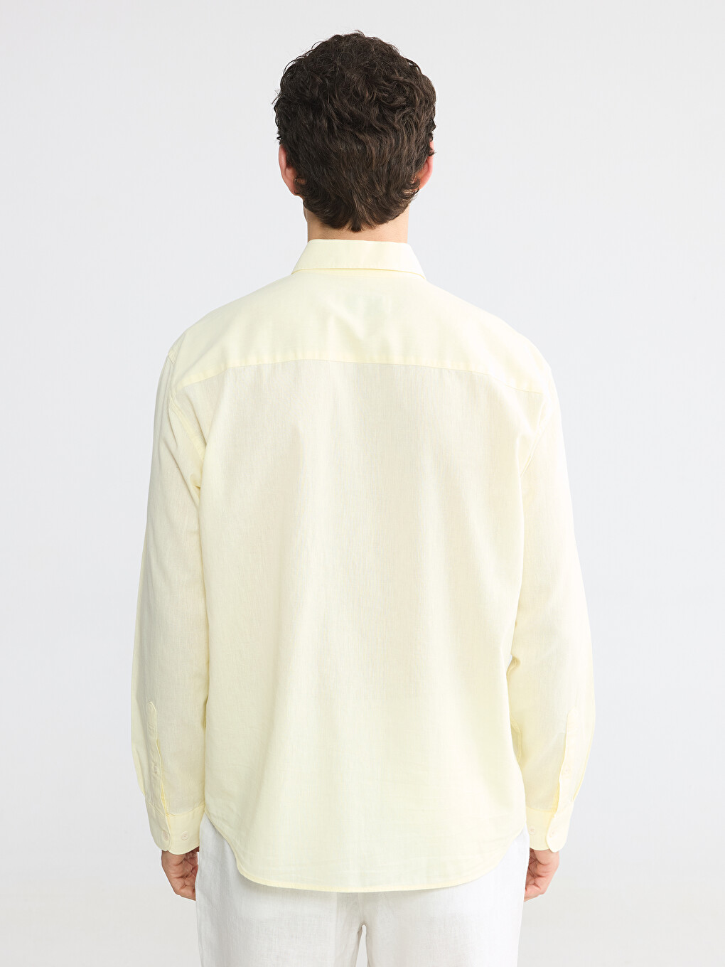 Regular Fit Linen Blend Men's Shirt-3