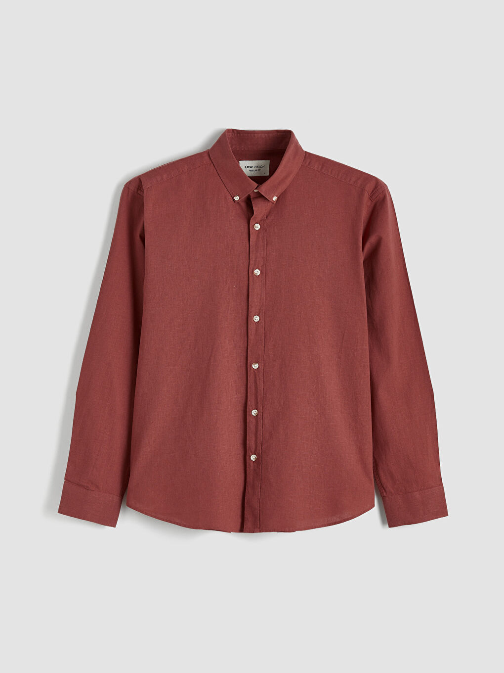 Regular Fit Linen Blend Men's Shirt-4