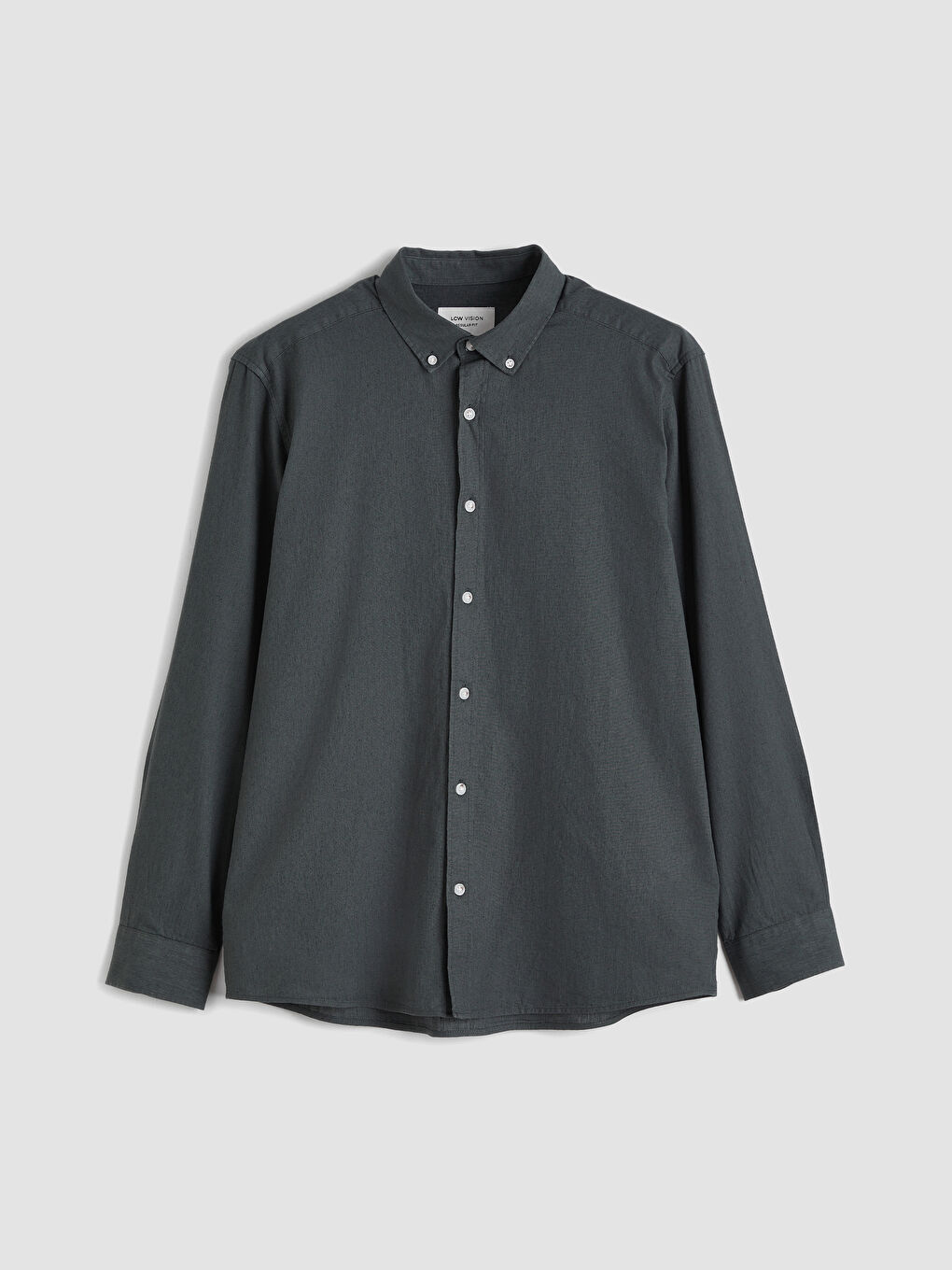 Yeşil Regular Fit Keten Karışımlı Erkek Gömlek-4