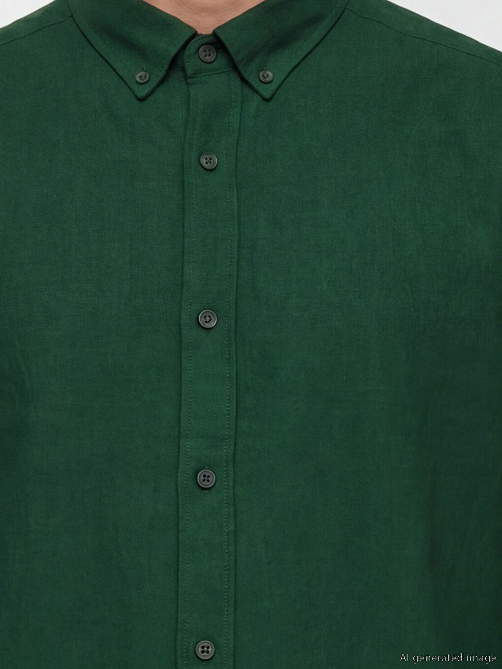 Muška košulja od mešavine lana regularnog kroja-2