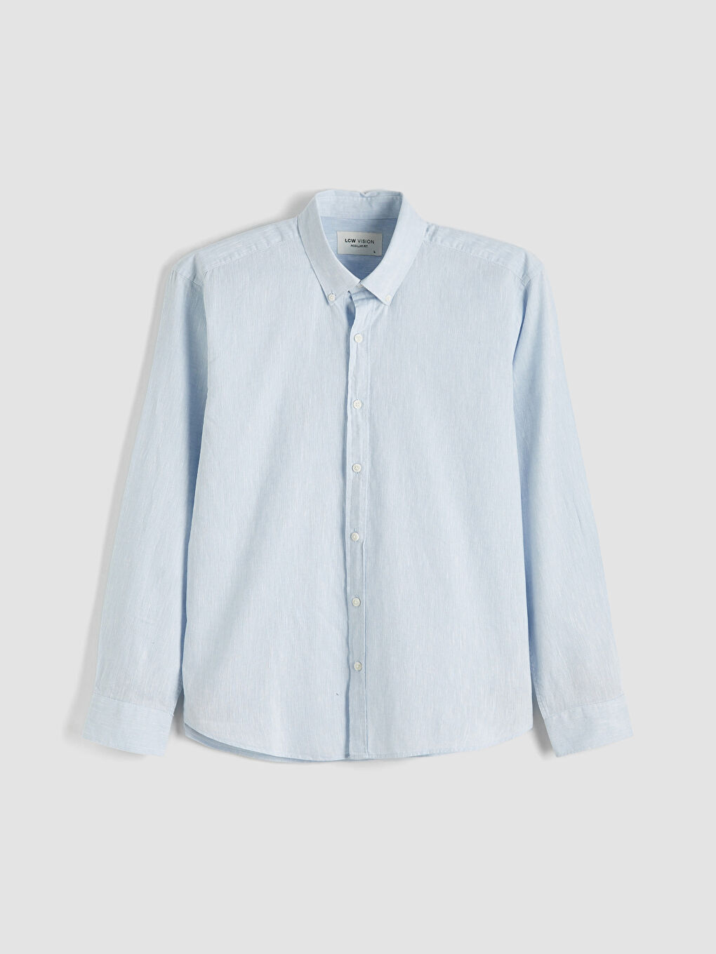 Рубашка из льняной смеси стандартного кроя для мужчин-4