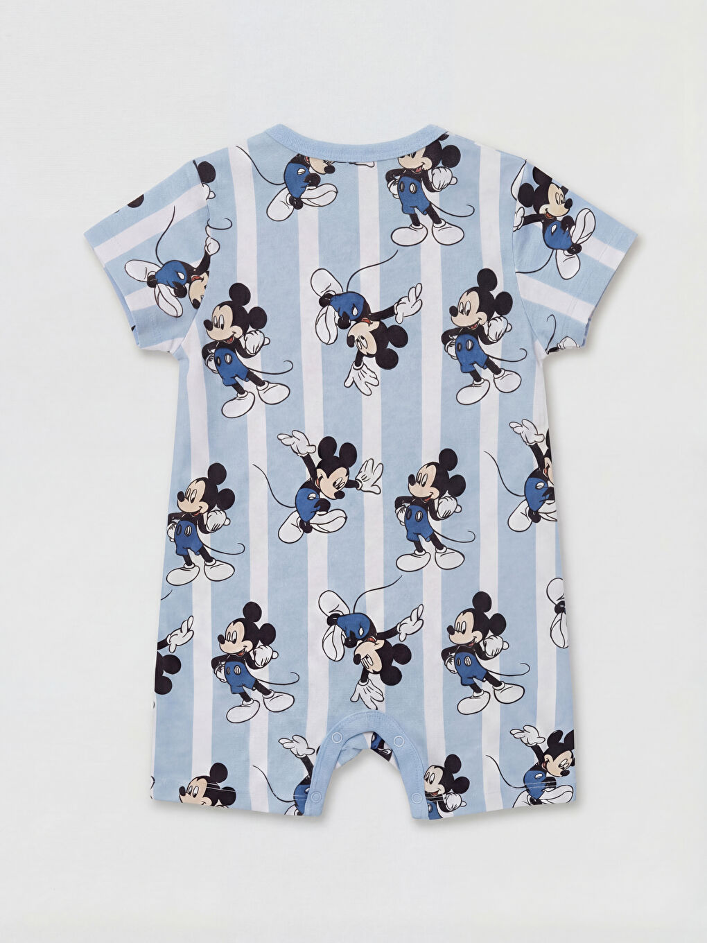 Mavi Mickey Mouse Baskılı Erkek Bebek Tulum  2'li-4