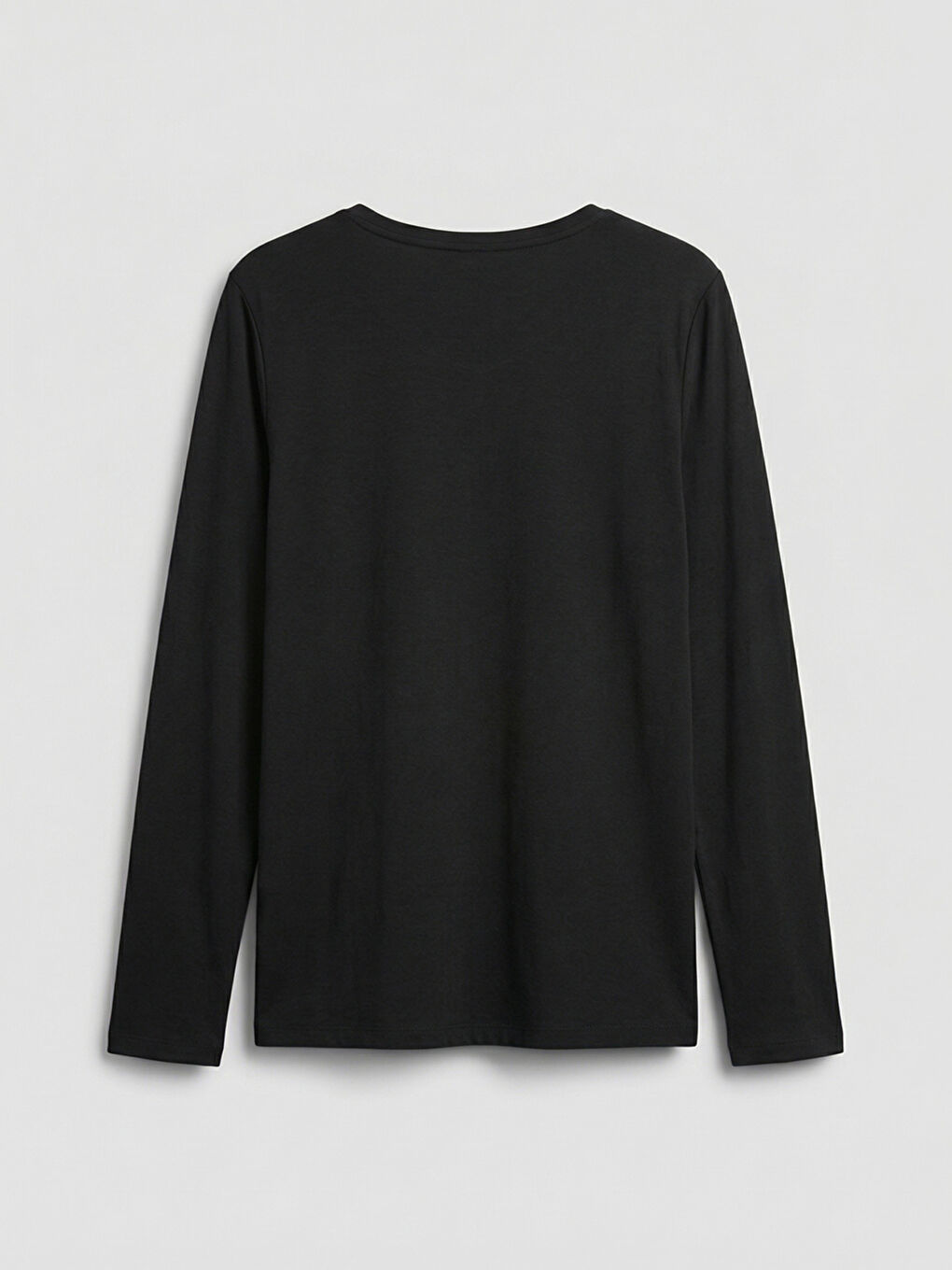 Siyah V Yaka Kadın Tişört-5