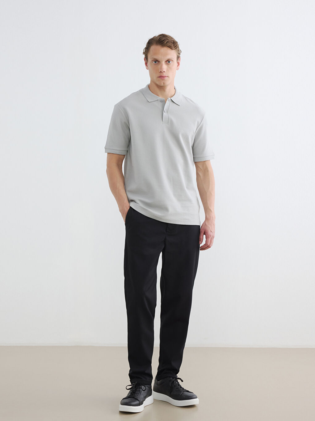 Мужчины Серый Футболка-1