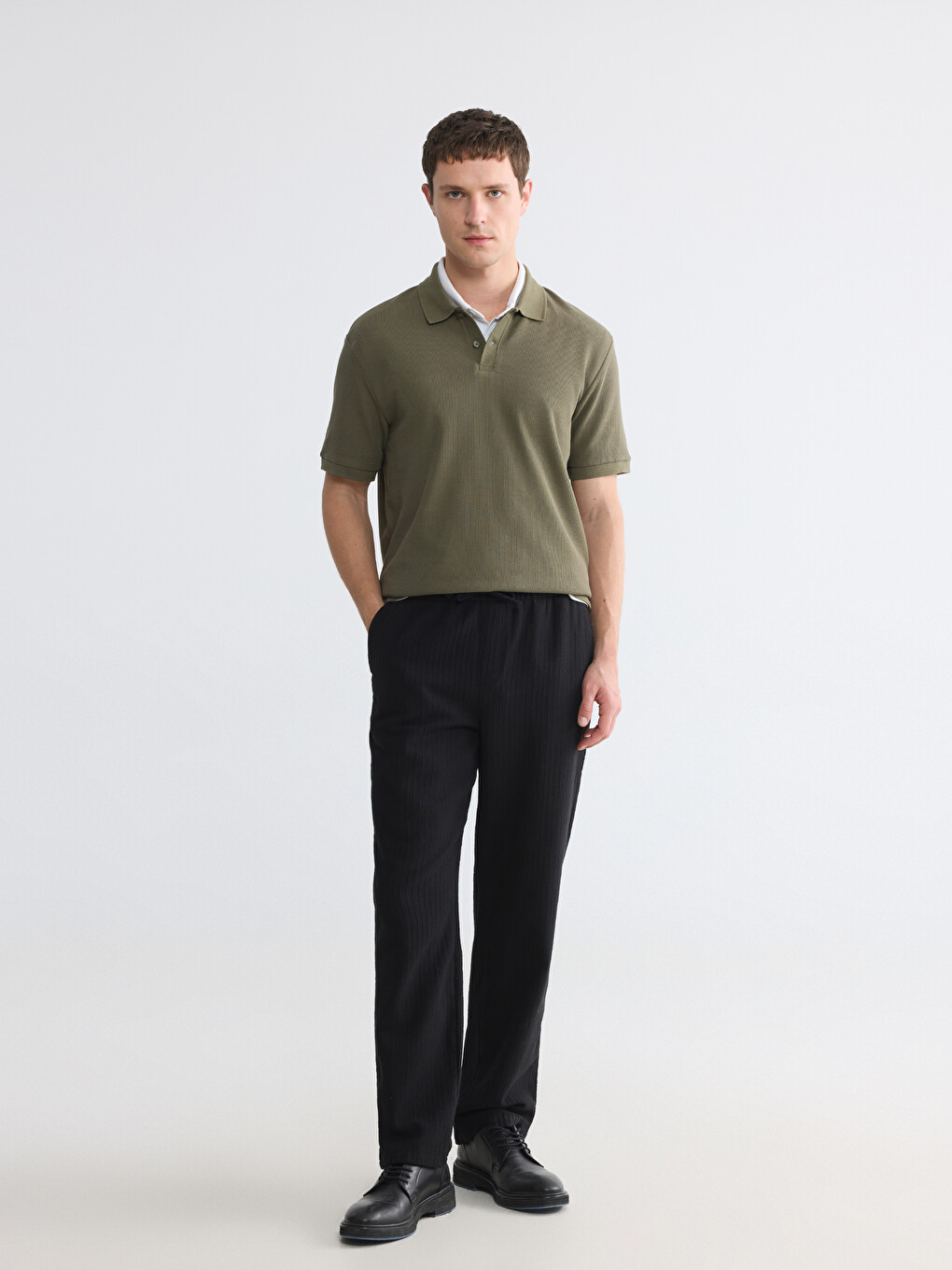 Polo Collar Men's T-Shirt-1
