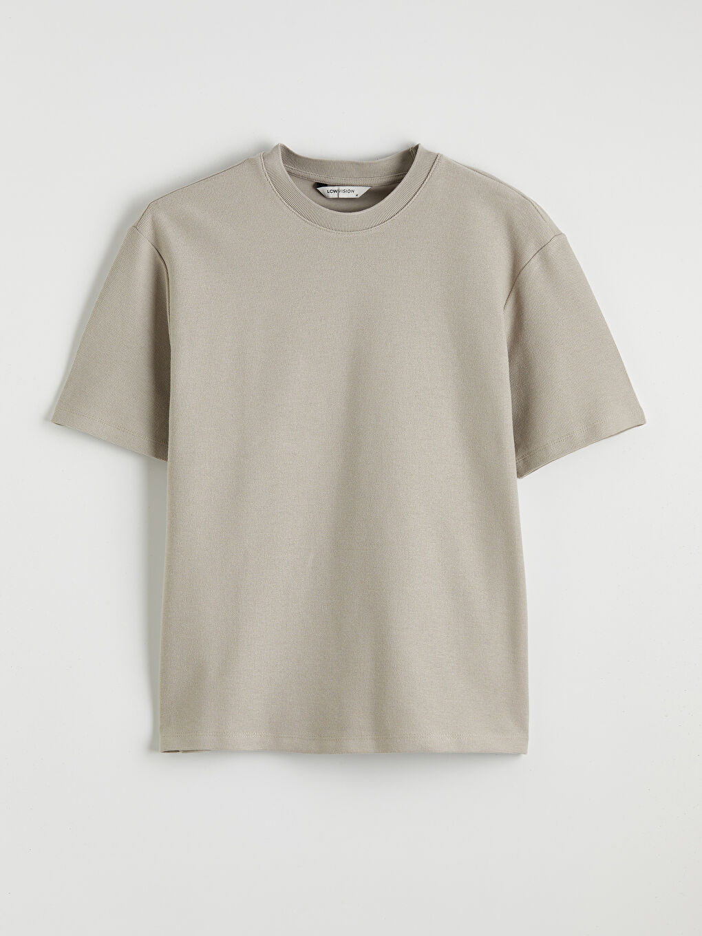 Gri Bisiklet Yaka Erkek Tişört