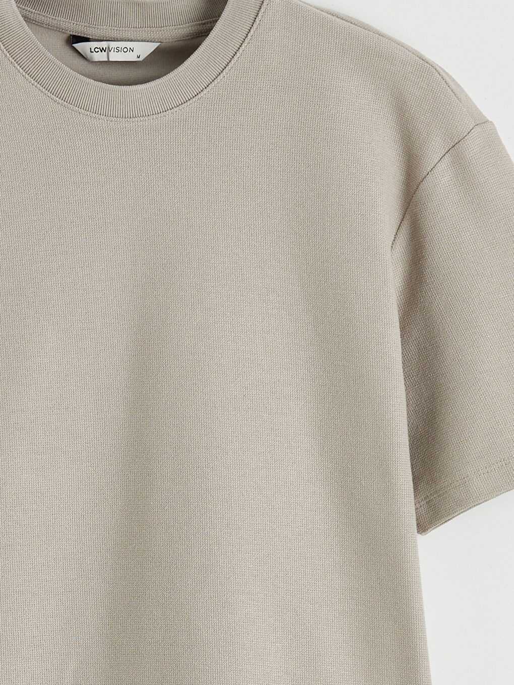 Gri Bisiklet Yaka Erkek Tişört-2