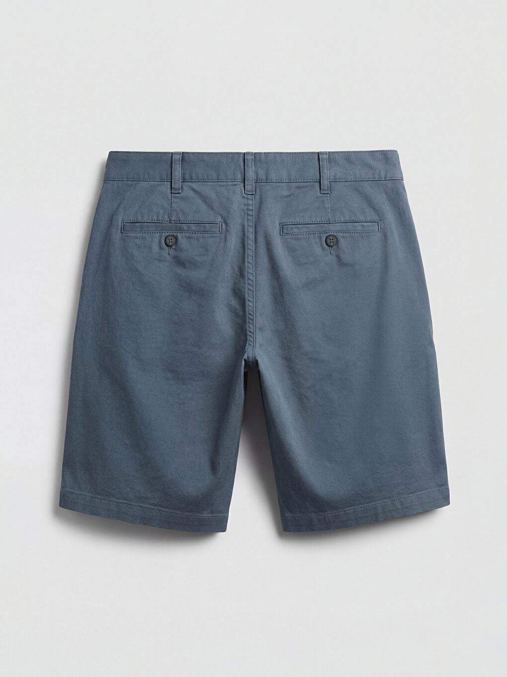 İndigo Standart Kalıp Erkek Gabardin Şort-5