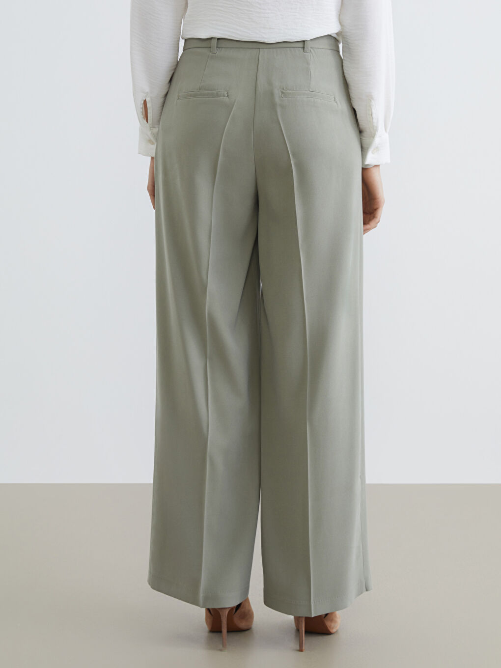 Pantalons de costume KAKI Femme-3