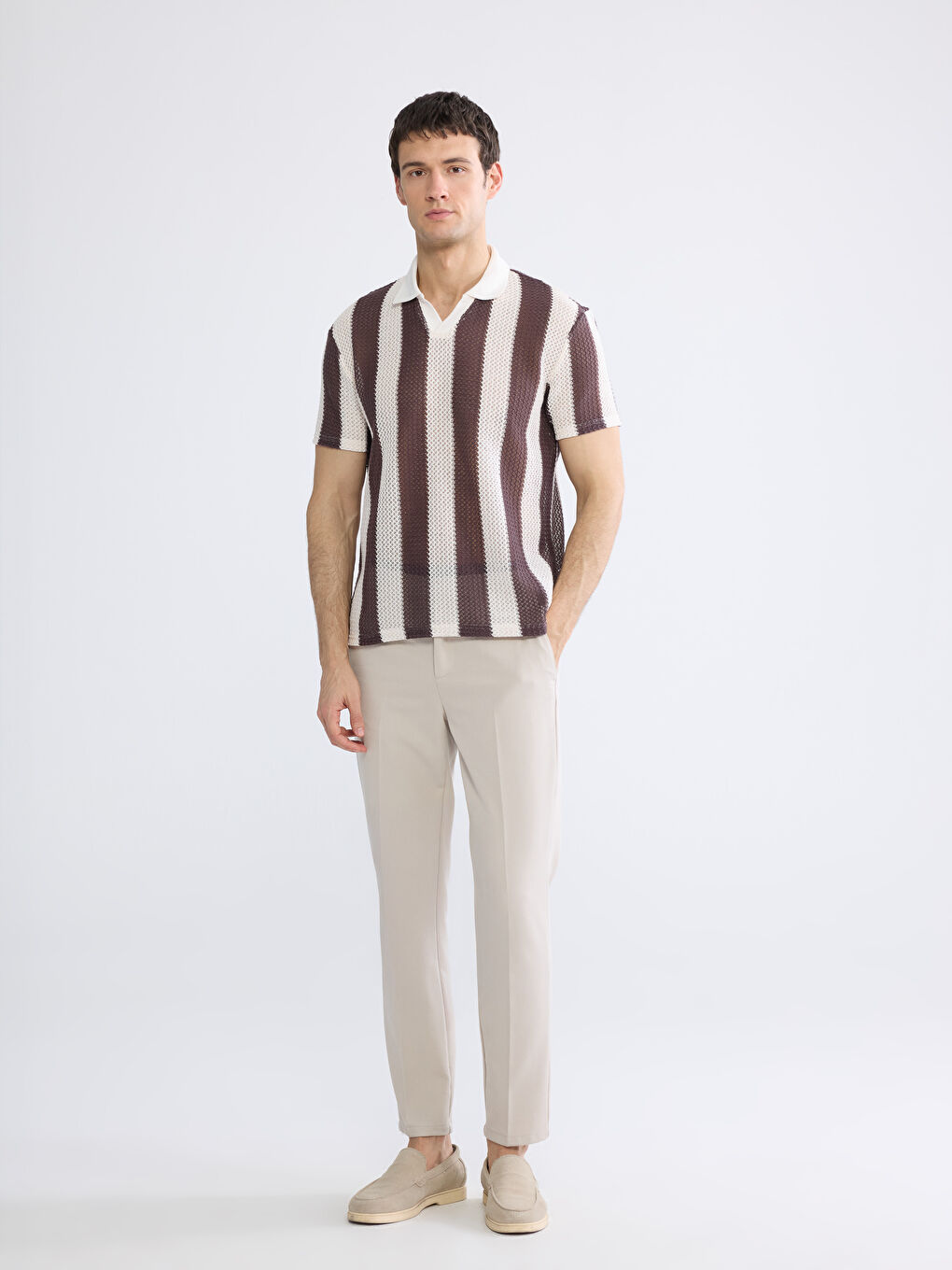 Мужчины Бордовый Футболка-1