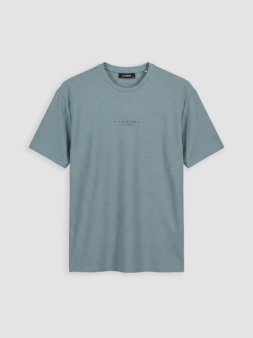 Mavi Standart Kalıp Florida Baskılı Erkek Şortlu Pijama Takımı-5