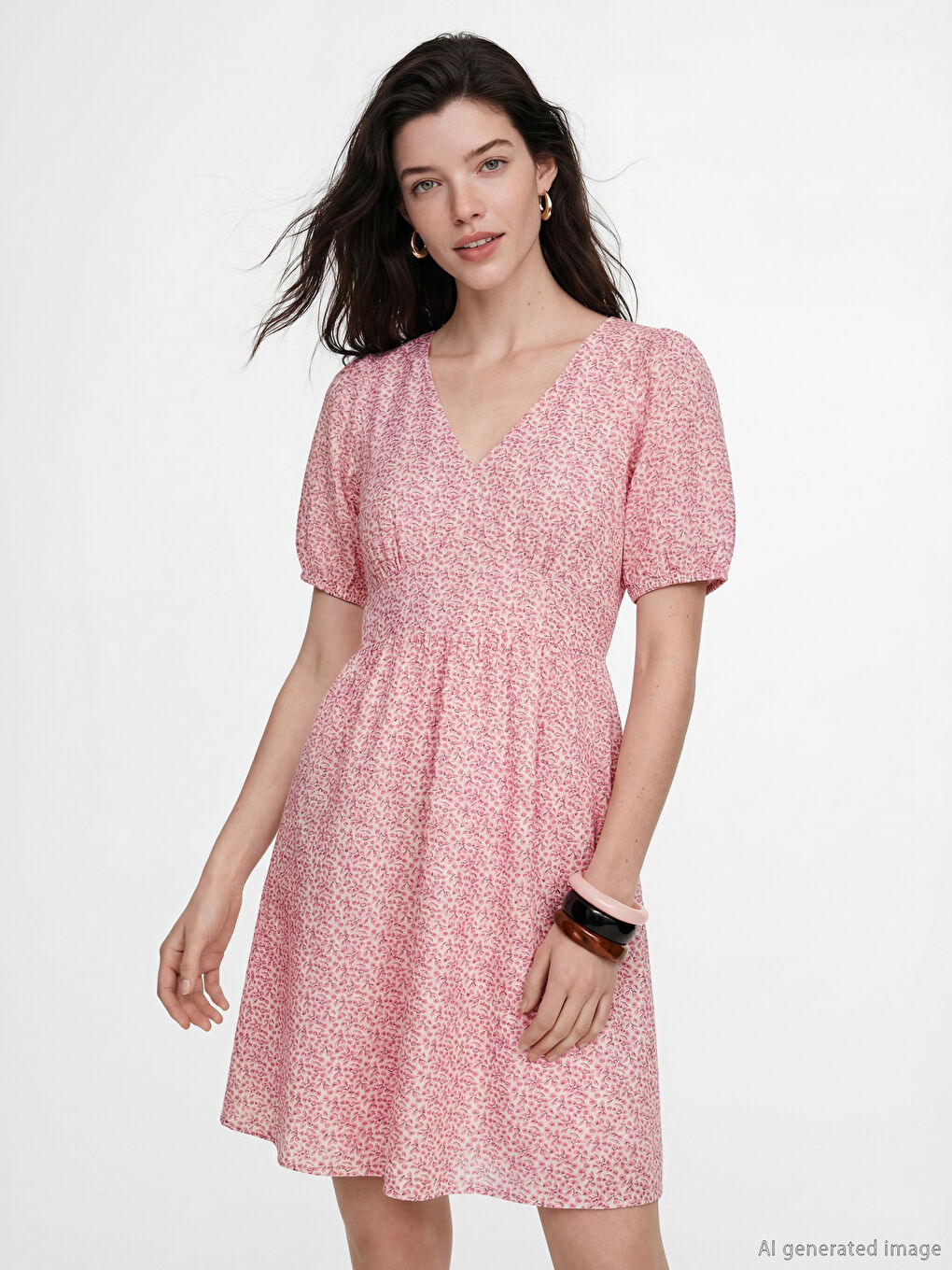 Жена Розово Рокля-1