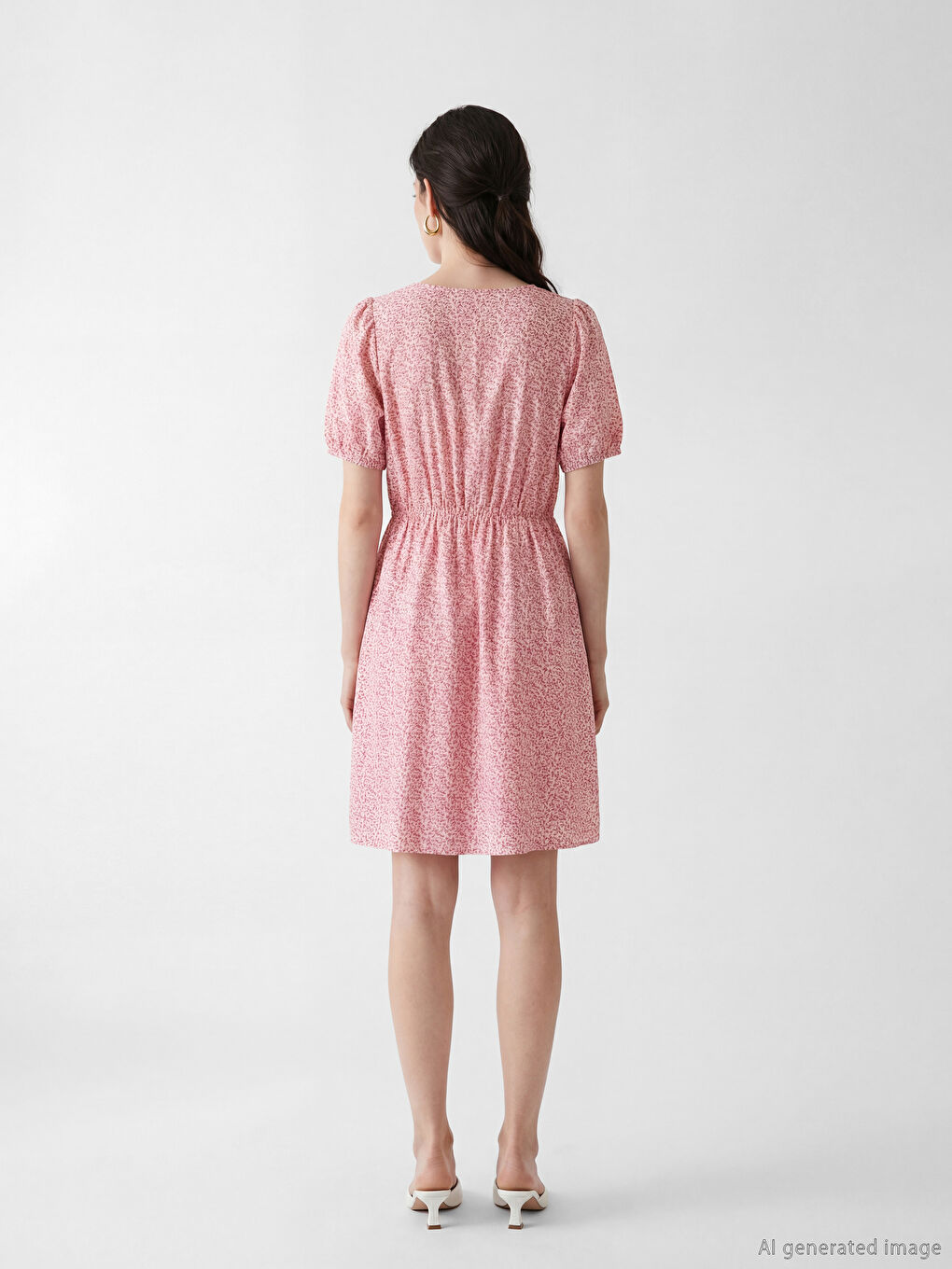 Жена Розово Рокля-3