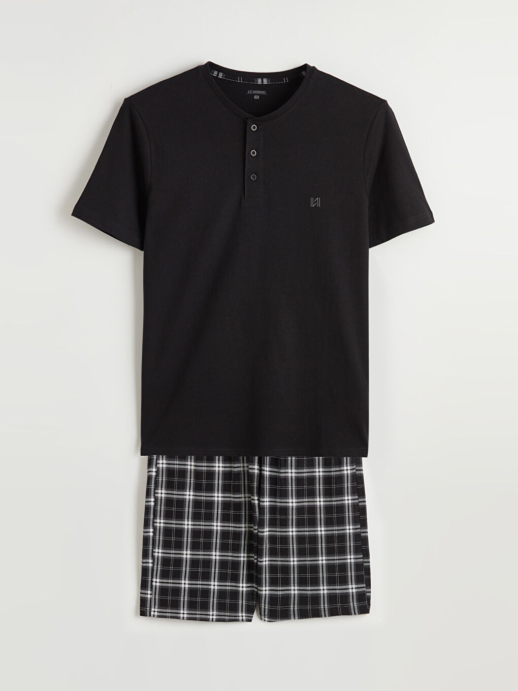 Regular Fit Men's Shortie Pyjamas Set-4