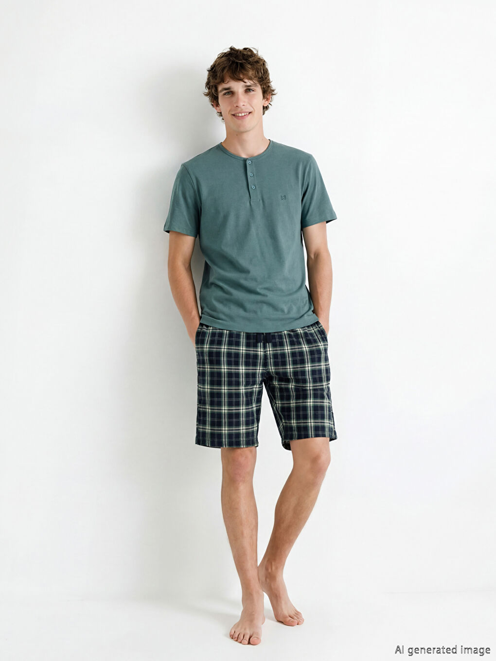 Ensemble pyjama court homme coupe régulière